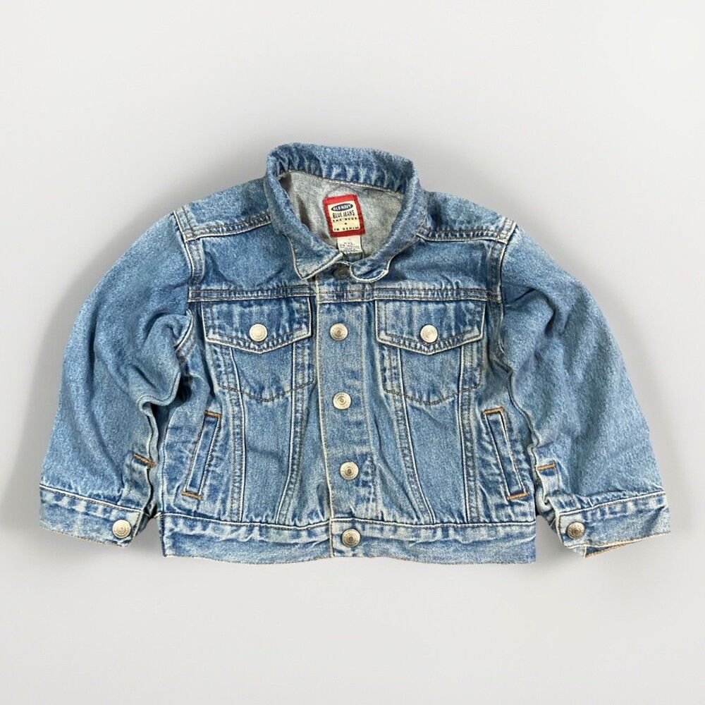 Old Navy Jean Trucker Jacket Denim Baby Unisex Boy Girl Size XXL 24-30 mos